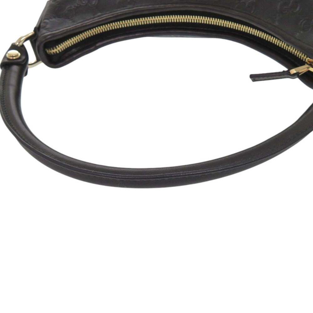 GUCCI Authentic Black Leather Shoulder Bag - Picture 5 of 7